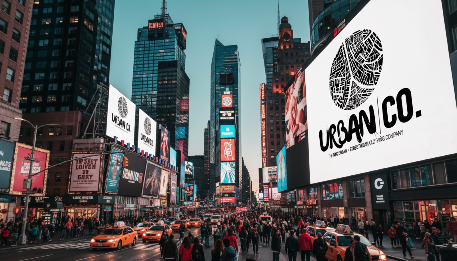 Urban Co. billboard in Times Square, NYC